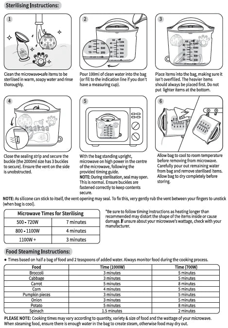 Haakaa sótthreinsipoki fyrir örbylgjuofn