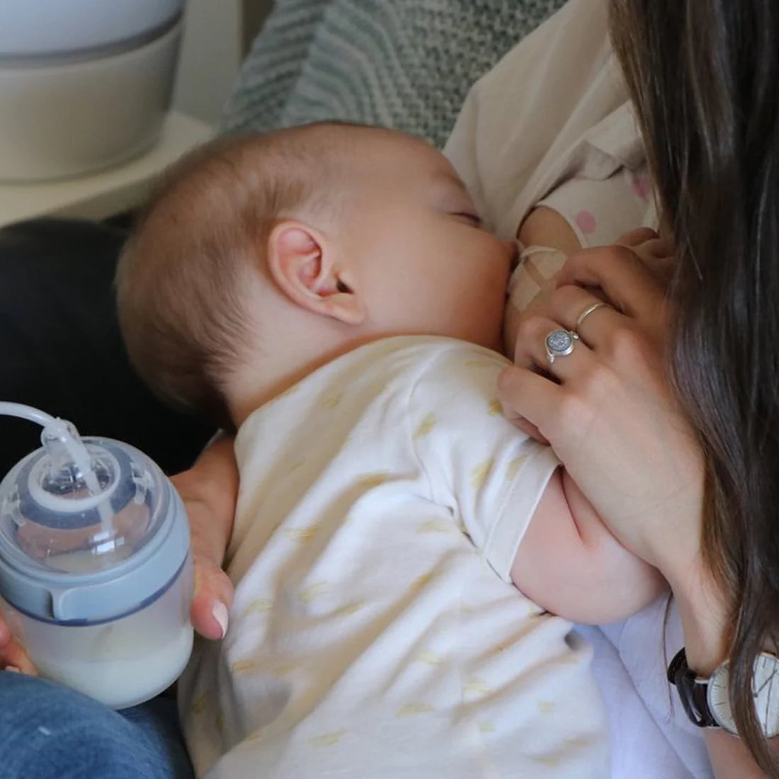 Haakaa auka Næringarslanga í Hjálparbrjóst